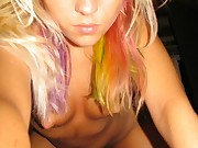 Punk honey camwhoring naked in her bedroom